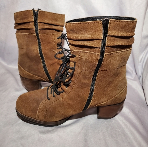 Wolky lace up suede boot dhofar size 38/7 - Picture 1 of 9